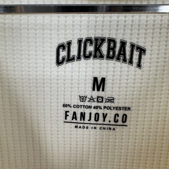 David Dobrik Clickbait Waffle Thermal Set sz M Medium NWOT Pajama Set Pants - Picture 4 of 8